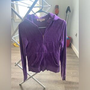 Juicy Couture Velvet zip up jacket Size Medium